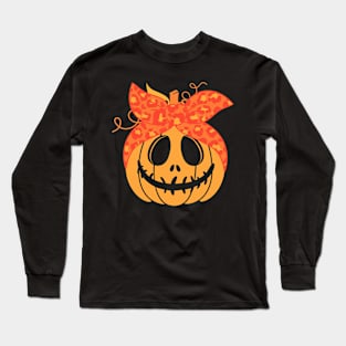 pin up pumpkin Long Sleeve T-Shirt